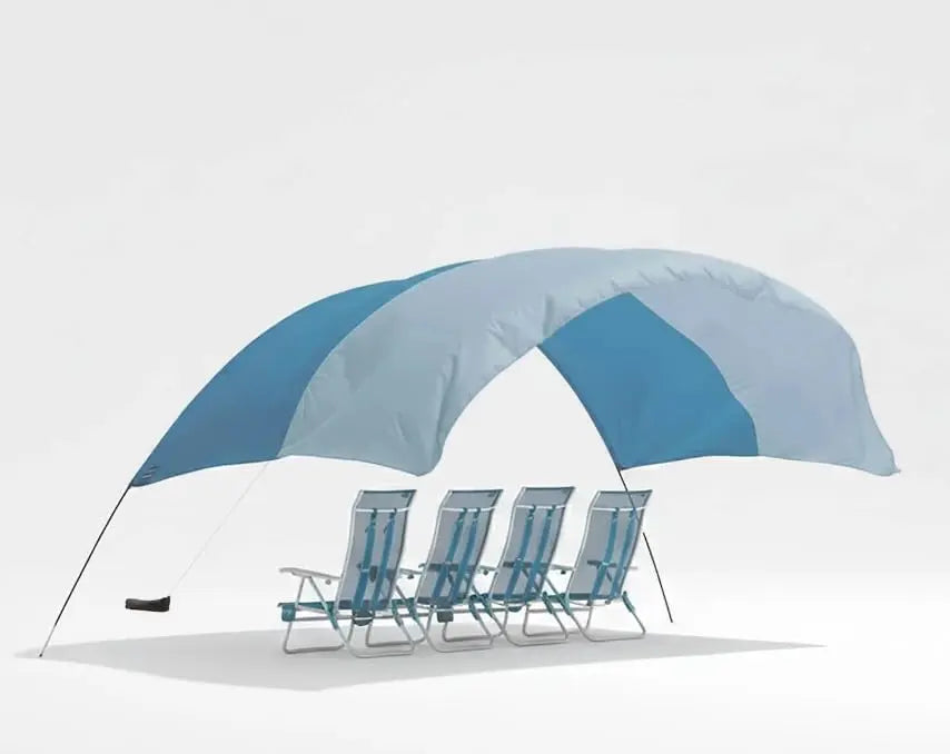 Summer Sunshade | Sets up in 3 minutes | Provides 150 square feet of shade, accommodating up to 8 people | Features wind-resistant stabilizers | UPF 50+ sun protection