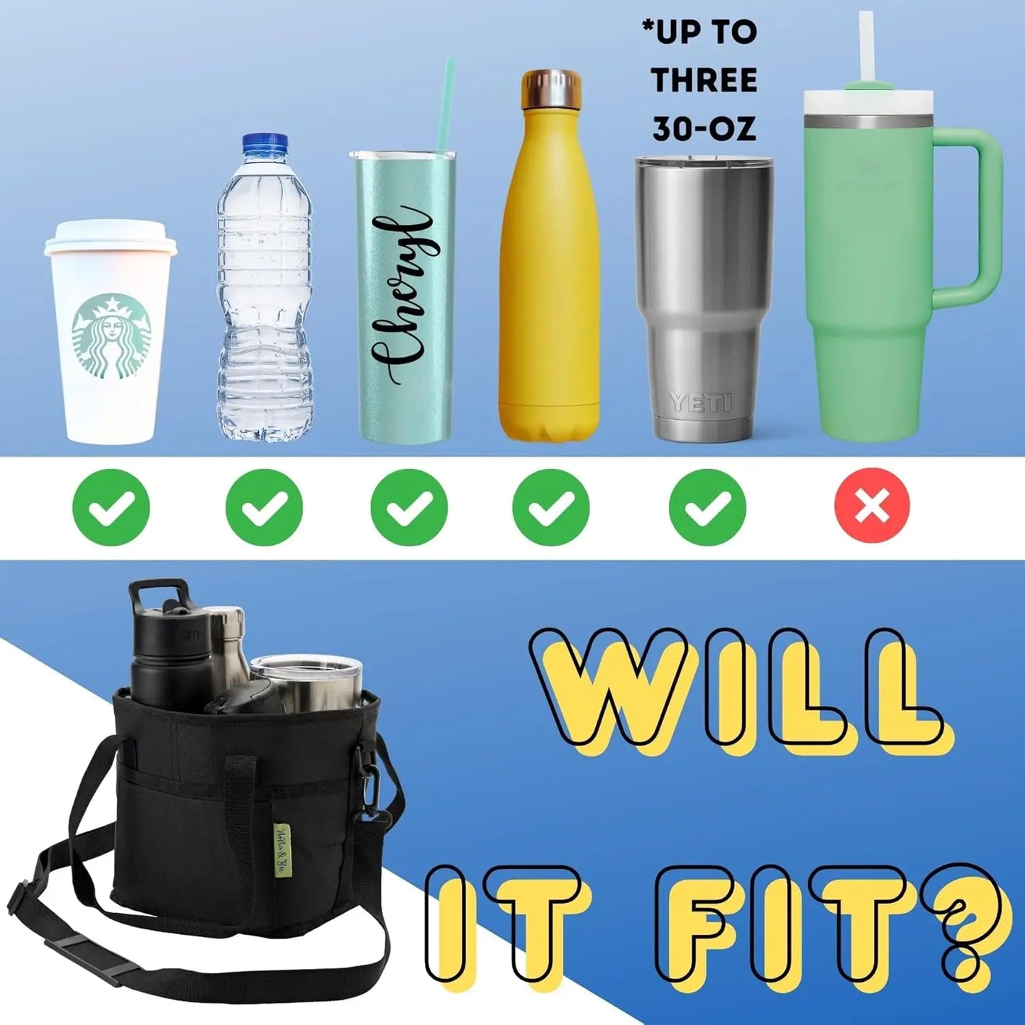 4-Compartment Beverage Bag (with Straps) – Household Size